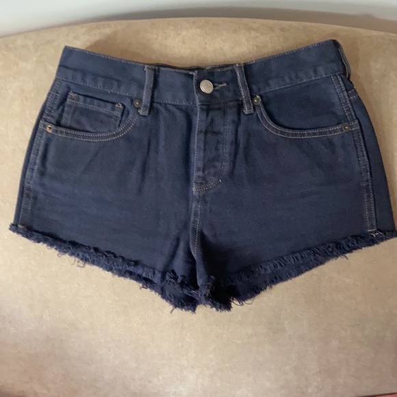 Dark Wash Jean Short Shorts - Picture 13 of 16